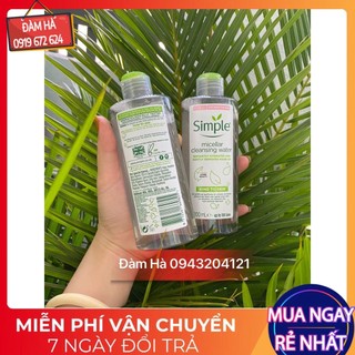 Nước Tẩy Trang Simple Kind To Skin Micellar Cleansing Water 200ml