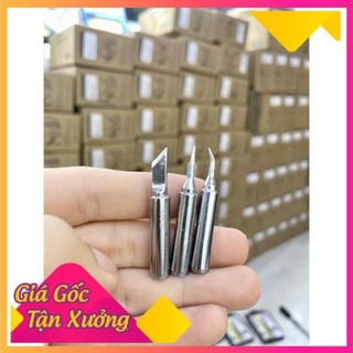 (sỉ lẻ) Mũi hàn 936 Mechanic (mũi bạc) cong, thẳng, dao