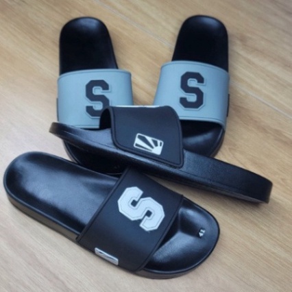 Dép quai ngang đúc chữ S cho Nam nữ, đế cao su non cao cấp siêu nhẹ, tăng chiều cao 3cm, chống trơn trượt s