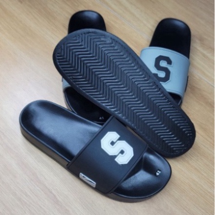 Dép quai ngang đúc chữ S cho Nam nữ, đế cao su non cao cấp siêu nhẹ, tăng chiều cao 3cm, chống trơn trượt s