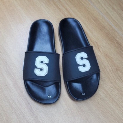 Dép quai ngang đúc chữ S cho Nam nữ, đế cao su non cao cấp siêu nhẹ, tăng chiều cao 3cm, chống trơn trượt s