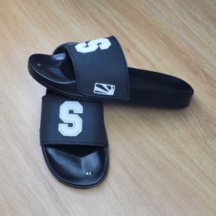 Dép quai ngang đúc chữ S cho Nam nữ, đế cao su non cao cấp siêu nhẹ, tăng chiều cao 3cm, chống trơn trượt s