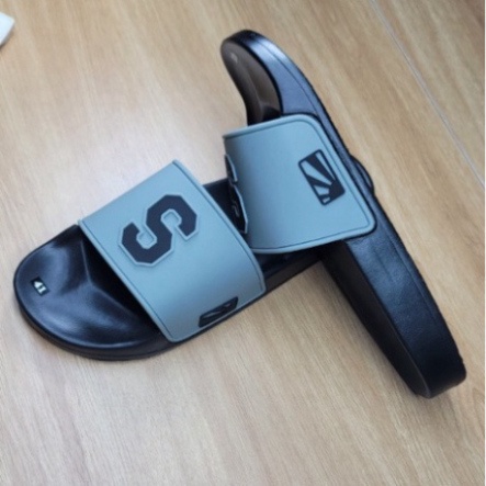 Dép quai ngang đúc chữ S cho Nam nữ, đế cao su non cao cấp siêu nhẹ, tăng chiều cao 3cm, chống trơn trượt s