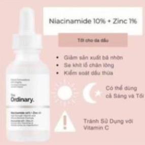 Serum Niacinamide làm sáng da, mờ thâm The Ordinary Niacinamide 10% + Zinc 1%