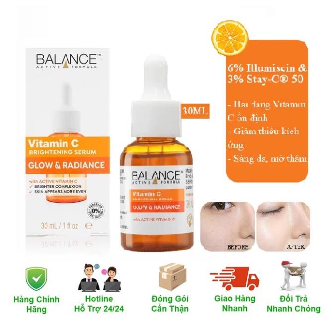 Serum Trắng Da - Mờ Thâm Balance Active Formula Vitamin C Brightening 30ml