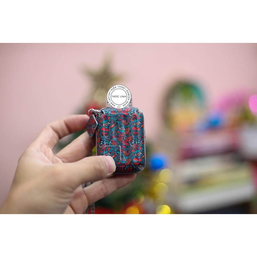 Miếng dán skin cho Aspire Riil X mẫu Mặt quỷ xanh đỏ