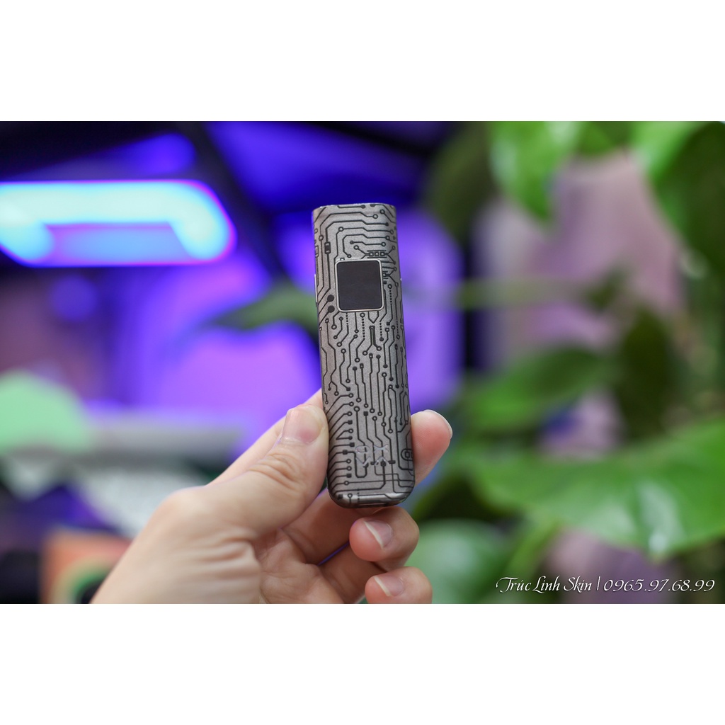 Miếng dán skin cho Xlim Pro mẫu 3M mạch điện Titanium
