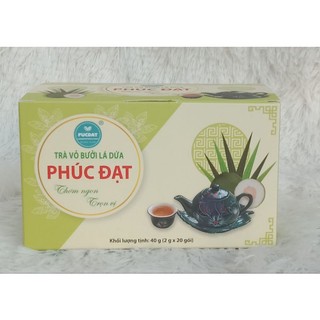 Trà vỏ bưởi lá dứa phúc đạt hộp 40g-55k