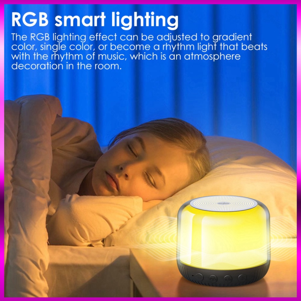 Goojodoq Loa Bluetooth Mini Không Dây Di Động TWS HiFi USB Ngoài Trời Loa Nghe Nhạc Vòm Bass Thẻ TF Chơi Loa có đèn led