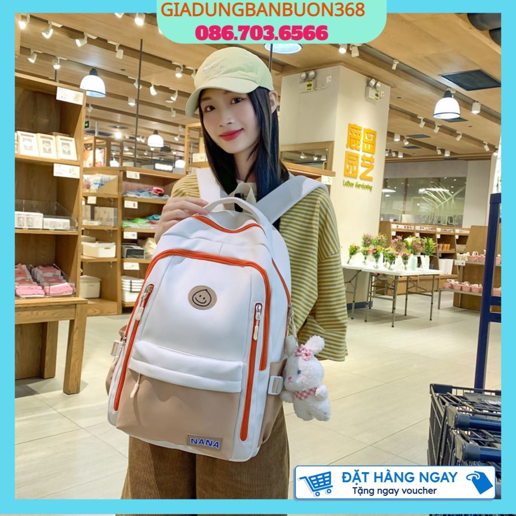 Balô Pretty sức chứa lớn 14 inch phong cách Hàn Quốc 2022 ulzzang dành cho cô gái tuổi teen 🍁FREESHIP🍁