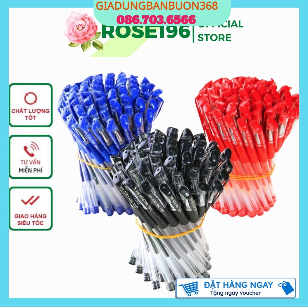 Bút bi nước thân trơn ROSE196 🍁FREESHIP🍁