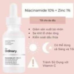 Serum Niacinamide làm sáng da, mờ thâm The Ordinary Niacinamide 10% + Zinc 1%