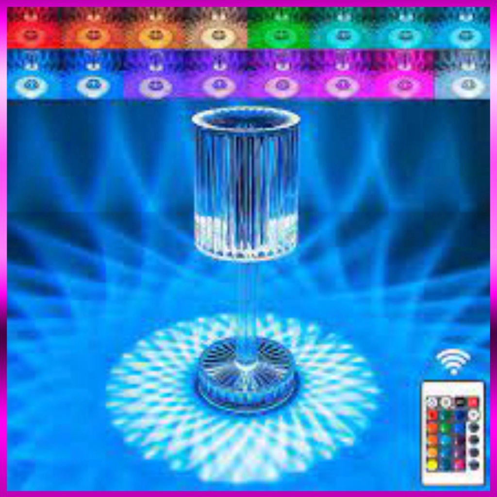 Đèn màu pha lê cảm ứng, đèn ngủ kim cương LED, đèn ngủ acrylic trang trí nhà đèn ngủ pale 16 mầu MDst | BigBuy360 - bigbuy360.vn