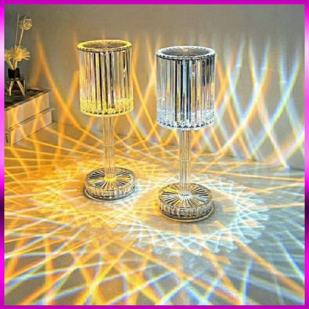 Đèn màu pha lê cảm ứng, đèn ngủ kim cương LED, đèn ngủ acrylic trang trí nhà đèn ngủ pale 16 mầu MDst | BigBuy360 - bigbuy360.vn