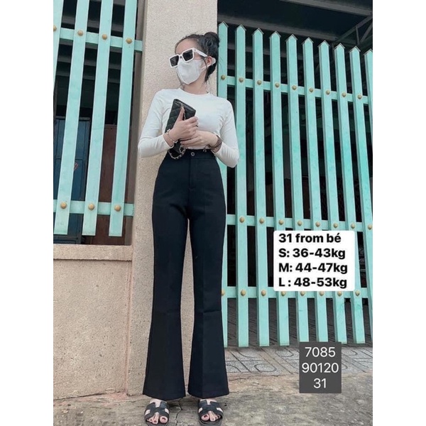 Quần tây loe vải tuyết mưa quần dài 95cm size S M L  115k bán quanh năm