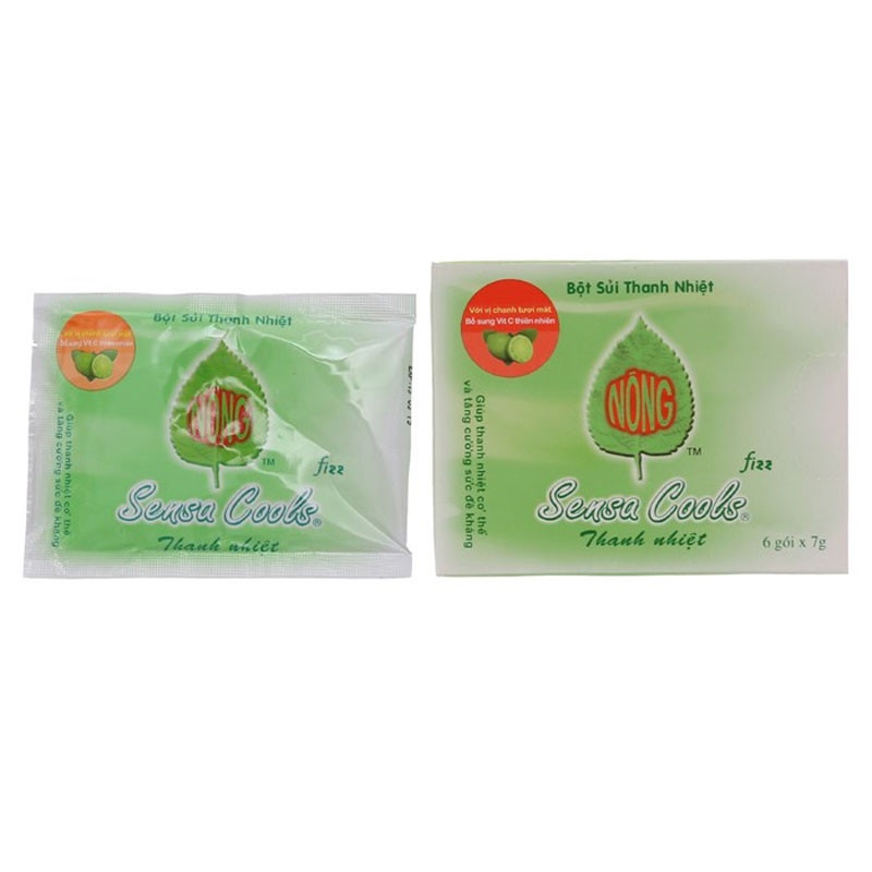 Hộp 6 gói bột sủi thanh nhiệt sensa cool. Gói bôi nhiệt thái oracortia shopnguyenanh88