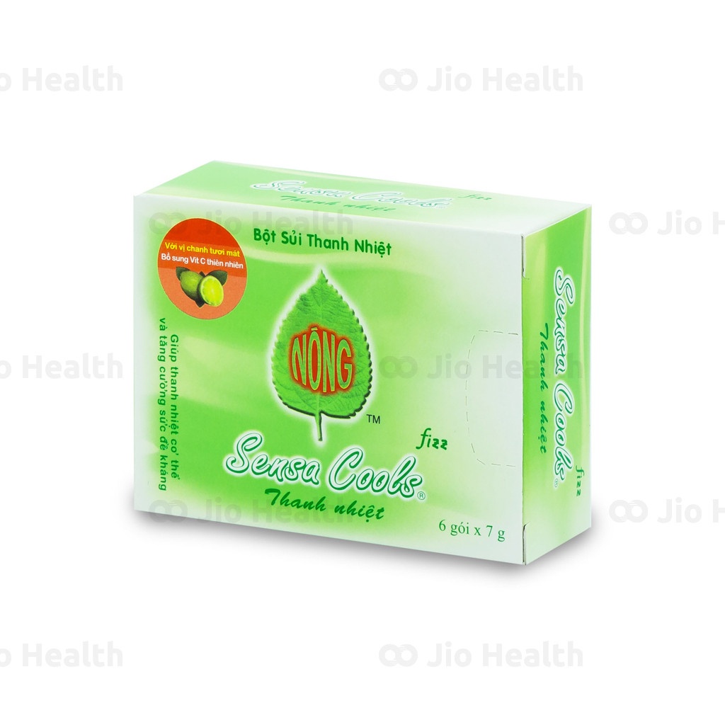 Hộp 6 gói bột sủi thanh nhiệt sensa cool. Gói bôi nhiệt thái oracortia shopnguyenanh88