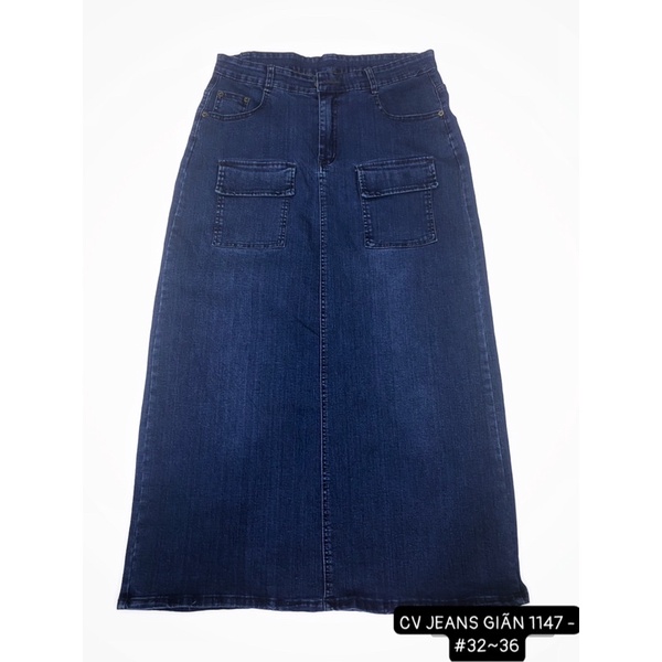 Chân váy jean bigsize co giãn 60-90kg