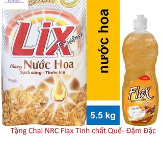 Sỉ combo bột giặt lix hương nước hoa 5.5kg tặng chai nrc lix 750g siêu sạch