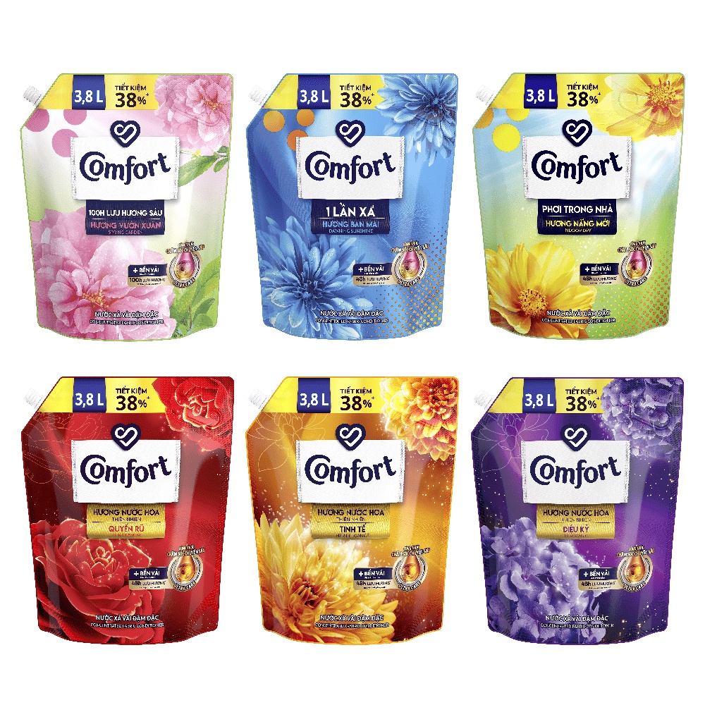 SỈ RẺ Nước xả làm mềm vải Comfort Chăm sóc Chuyên sâu túi 3.8L
