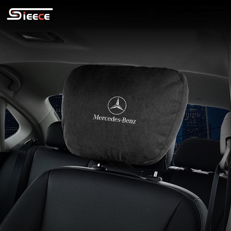 Sieece GốI Cổ Xe HơI Gối Tựa Đầu Ô Tô Trang Trí NộI ThấT Ô Tô Cho Mercedes Benz W204 W205 GLC E300 C200 G63 E200 C300 GLS GLB AMG W203 W213