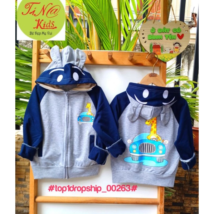 >  Áo khoác, bé trai, in hình thú siêu đáng yêu cho bé, top1dropship_00263_01, s4