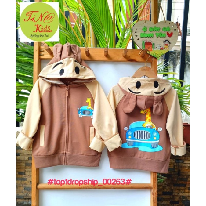 >  Áo khoác, bé trai, in hình thú siêu đáng yêu cho bé, top1dropship_00263_01, s4