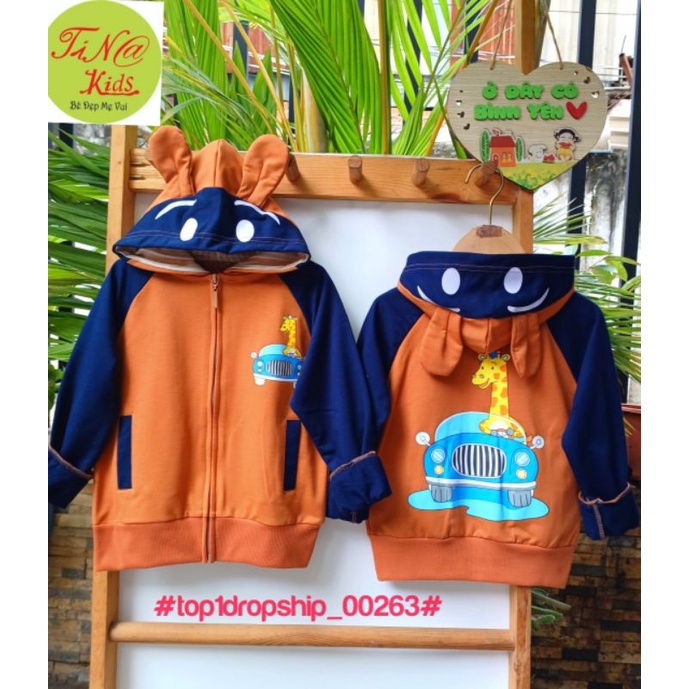 >  Áo khoác, bé trai, in hình thú siêu đáng yêu cho bé, top1dropship_00263_01, s4