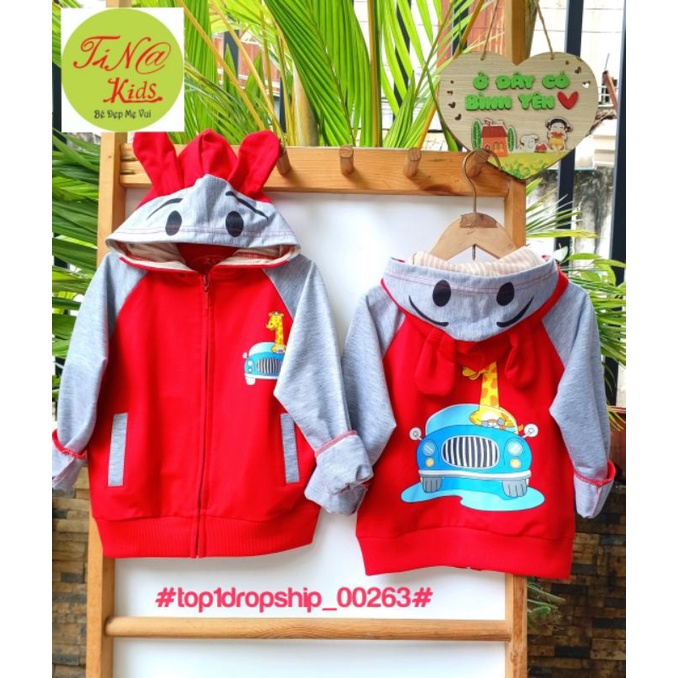 >  Áo khoác, bé trai, in hình thú siêu đáng yêu cho bé, top1dropship_00263_01, s4