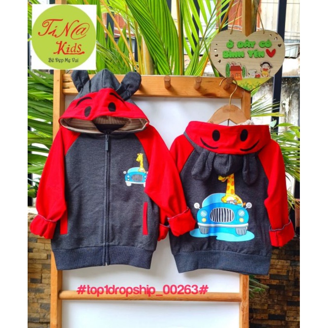 >  Áo khoác, bé trai, in hình thú siêu đáng yêu cho bé, top1dropship_00263_01, s4