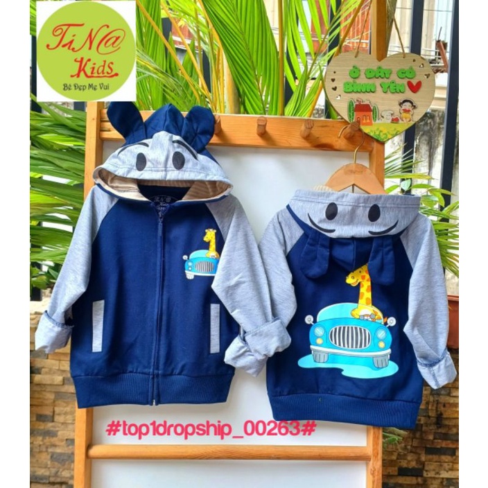 >  Áo khoác, bé trai, in hình thú siêu đáng yêu cho bé, top1dropship_00263_01, s4