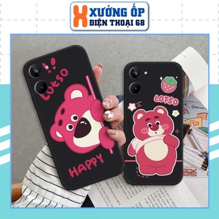 Ốp lưng Realme Realme 10 4G hình bear lotso gấu dâu, ốp silicon TPU dẻo rẻ đẹp