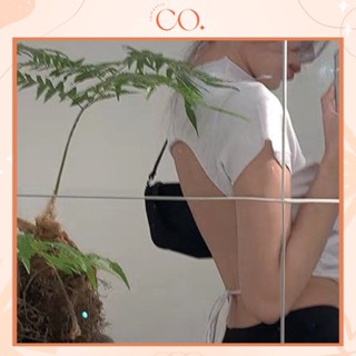 Áo Croptop Ngắn Tay Hở Lưng Buộc Dây, Áo Thun Hở Lưng Kèm Đệm Ngực_Mẫu Mới Nhất