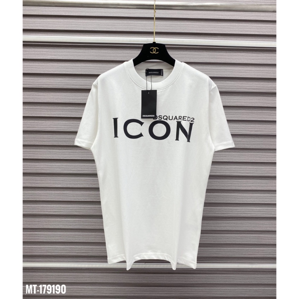 Áo phông Icon_Dsq2 Phiên bản Họa tiết dọc sau áo Neww 2023 hàng Siêu cấp. Áo Thun Icon Chữ Chạy Sau Lưng Siêu Hot 2023.