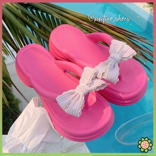  Dép nữ có nơ Dép xỏ ngón nơ dễ thương 