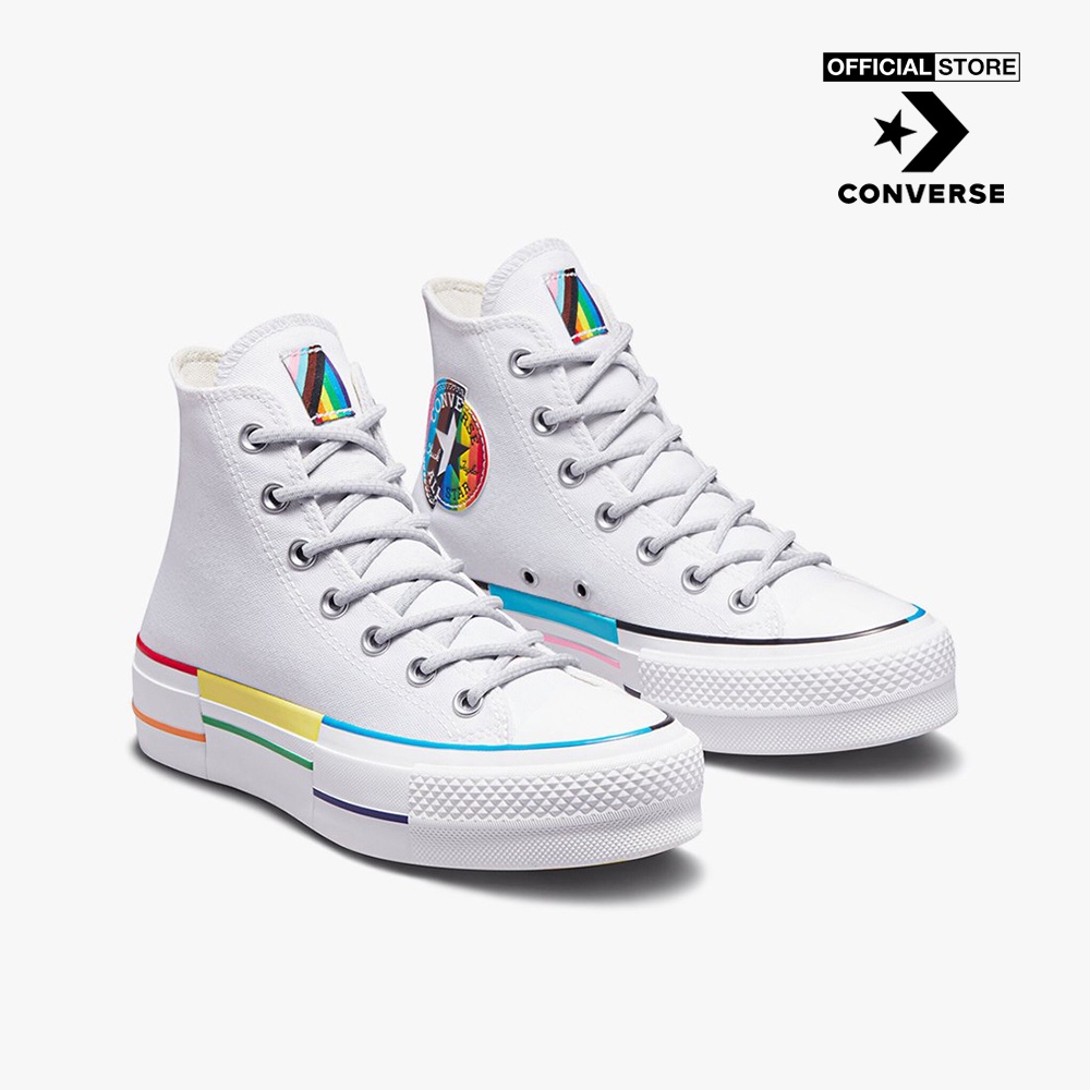 CONVERSE - Giày sneakers nữ cổ cao Chuck Taylor All Star Lift A06031C-00W0_WHITE