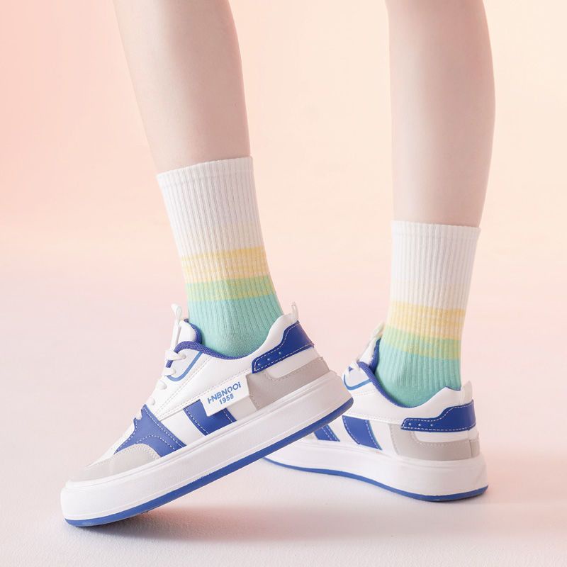 Jiashucheng Vớ Bóng Rổ Cổ Vừa Mỏng Phong Cách Mùa Hè Ngọt Ngào Dễ Phối Đồ Hợp Thời Trang Cho Nữ