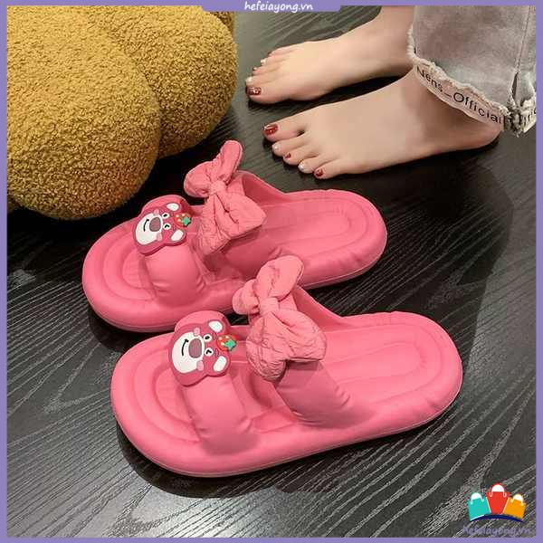 Sandal nữ thời trang gấu dâu hoạt hình dễ thương 2023 mẫu mới mùa hè