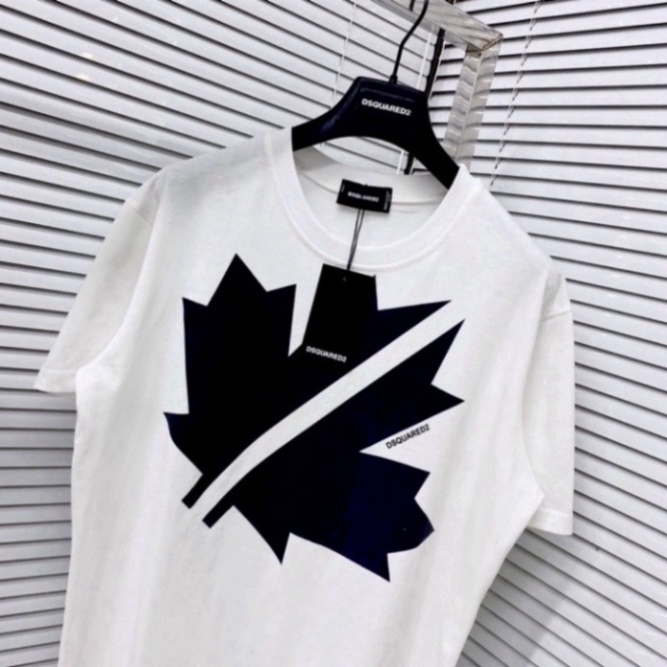 Áo phông nam nữ Premium Cotton in hình logo lá chữ DSQ2 vải dày dặn co giãn 4 chiều cao cấp 2023 | BigBuy360 - bigbuy360.vn