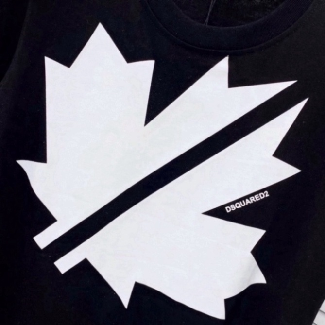 Áo phông nam nữ Premium Cotton in hình logo lá chữ DSQ2 vải dày dặn co giãn 4 chiều cao cấp 2023 | BigBuy360 - bigbuy360.vn