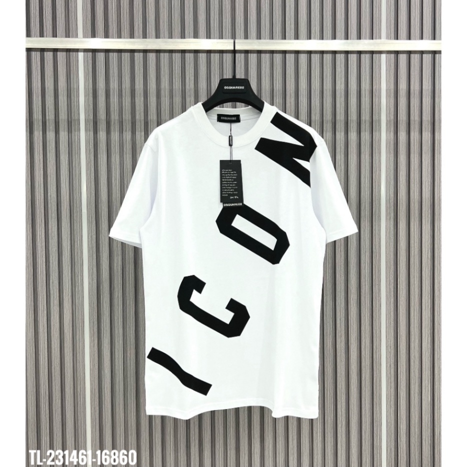 Áo Phông Nam Nữ In Chữ ICON Chéo Trước Ngực. Áo Thun Unisex From Rộng Siêu Hot 2023 | BigBuy360 - bigbuy360.vn