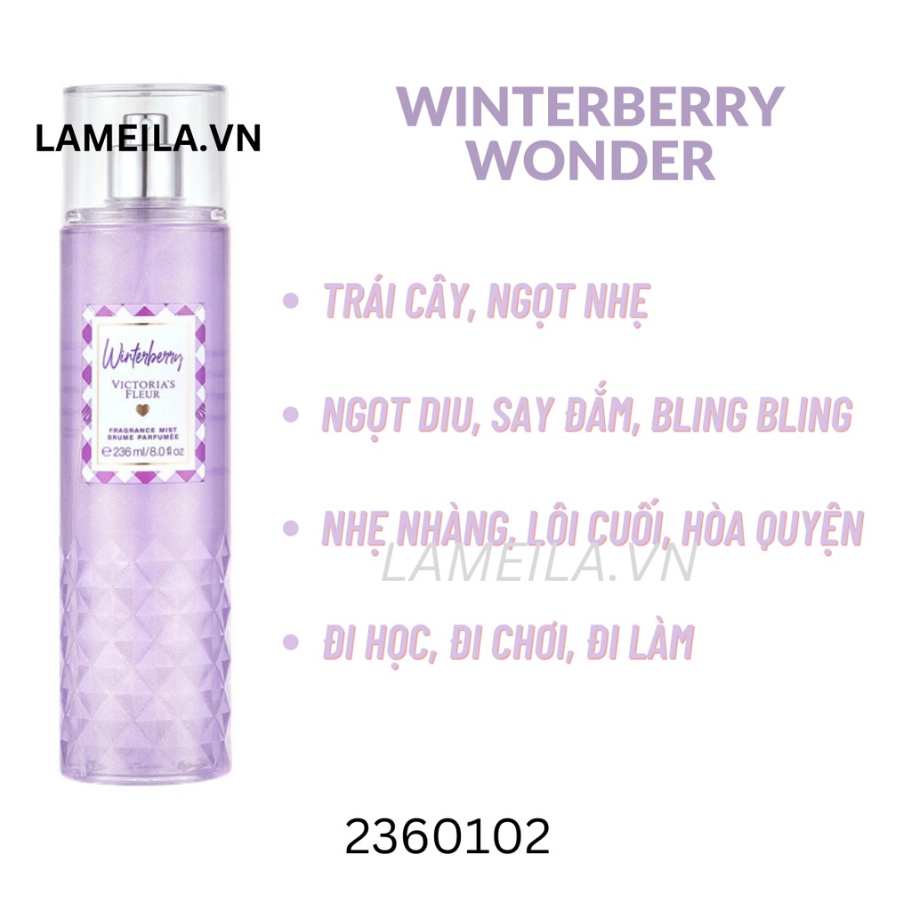 Body mist xịt thơm toàn thân chai 236ml Victoria Fleur 2360
