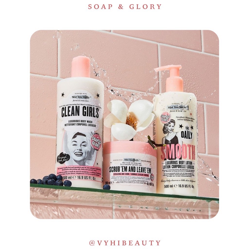 Sữa tắm trắng da chăm sóc cơ thể SOAP & GLORY CHAI 500ML FSB0