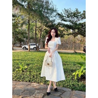 Đầm tiểu thư dáng dài có mút ngực
