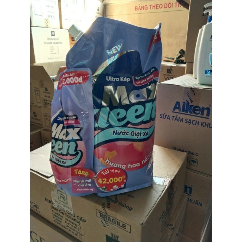 SỈ RẺ Túi nước giặt xả 5 in 1 Maxkleen 2,4kg + Tặng thêm túi 600ml