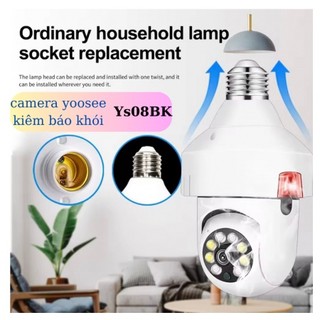 Camera Giám Sát An Ninh Chống Trộm Wifi Yoosee Bóng Đèn Ys08bk 1080p ( Kiêm Báo Khói ) (Teon.vn)
