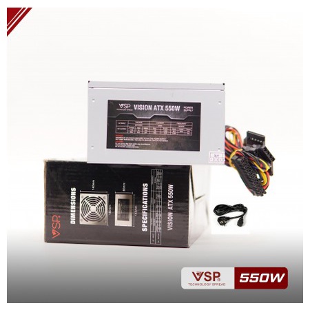 Nguồn Vi Tính Vsp Vision- 550w Quạt Tản Nhiệt Máy Vi Tính Fan 12cm