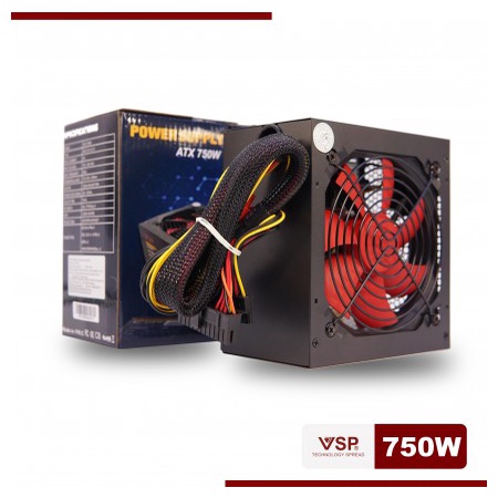 Nguồn Vi Tính Vsp Atx 750w Full Box- Quạt Tản Nhiệt Máy Vi Tính Fan 12cm