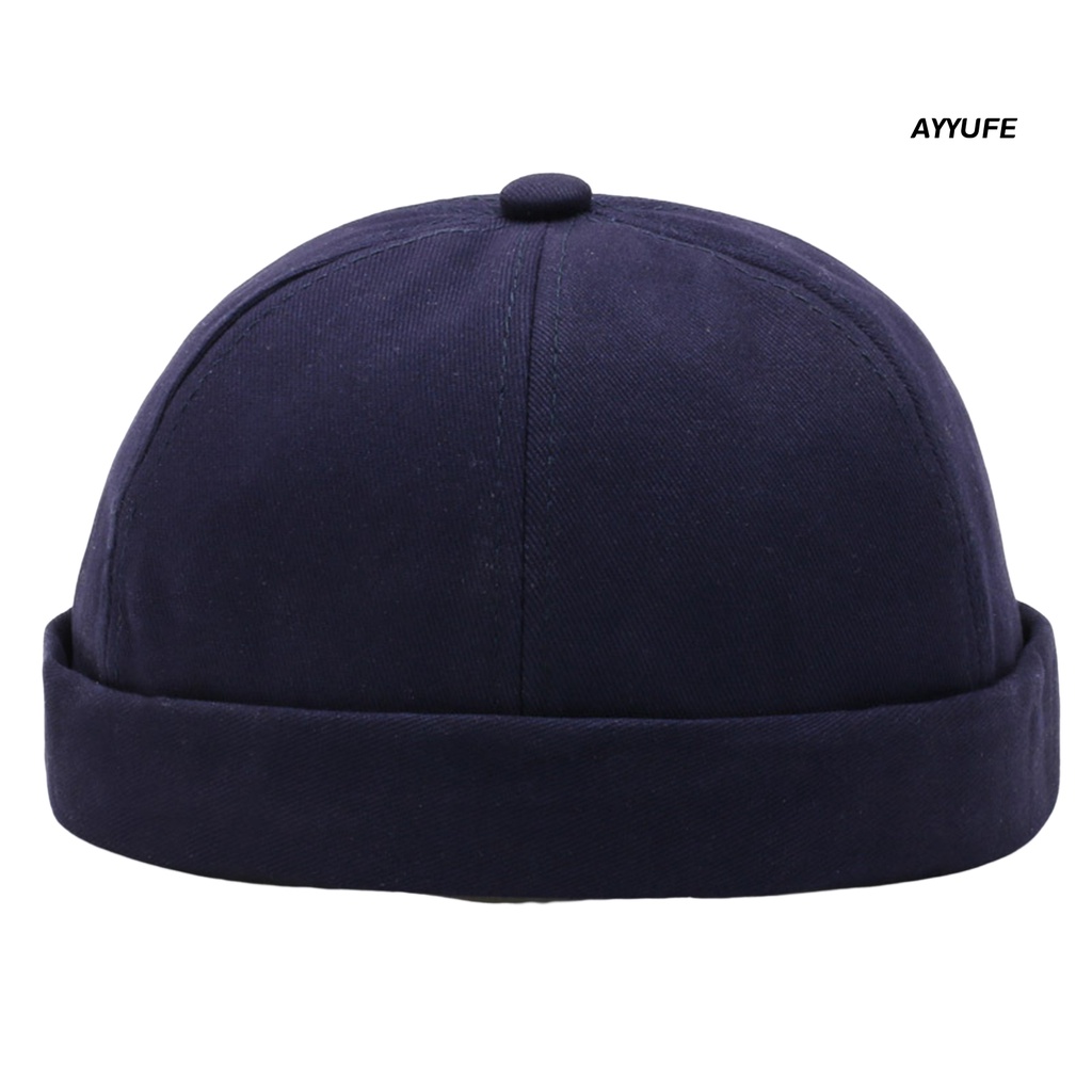[AYYUFE] Mũ Beanie Màu Trơn Không Vành Thoáng Khí Trang Trí Đường Phố Hip Hop Đường Phố Cho Nam