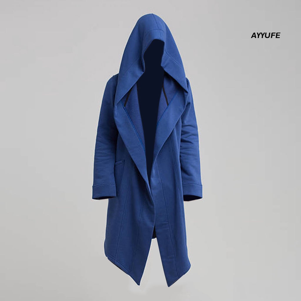Áo Khoác Cardigan Có Mũ Trùm Màu Trơn Thời Trang Mùa Thu Cho Nam